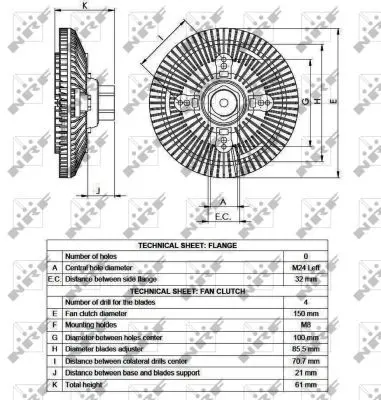 Handler.Part Clutch, radiator fan NRF 49552 5