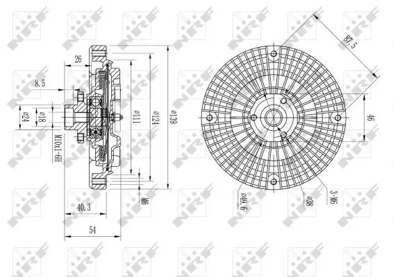 Handler.Part Clutch, radiator fan NRF 49566 5