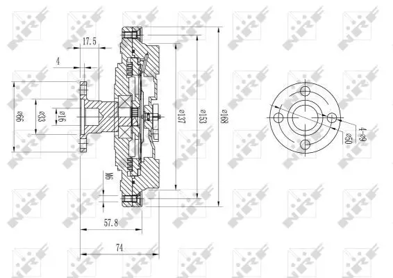 Handler.Part Clutch, radiator fan NRF 49580 2