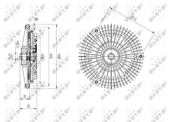 Handler.Part Clutch, radiator fan NRF 49002 2