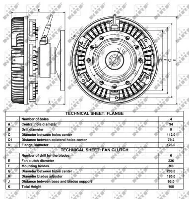 Handler.Part Clutch, radiator fan NRF 49002 5