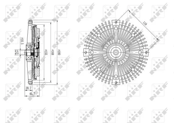 Handler.Part Clutch, radiator fan NRF 49588 5