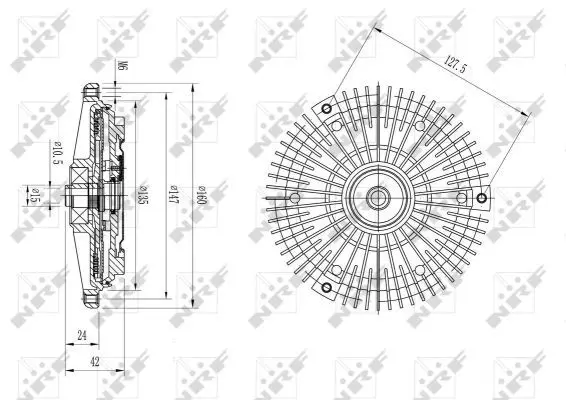 Handler.Part Clutch, radiator fan NRF 49594 5