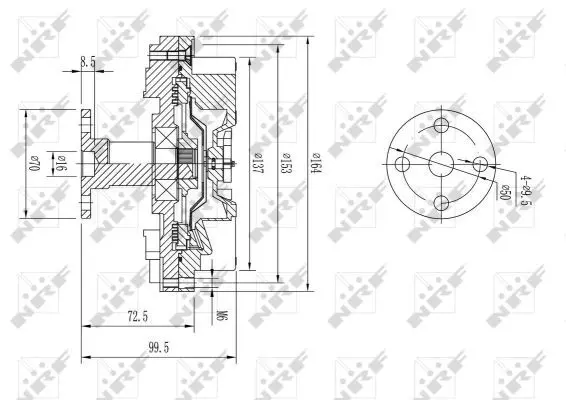 Handler.Part Clutch, radiator fan NRF 49597 5