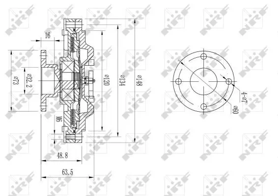 Handler.Part Clutch, radiator fan NRF 49603 5