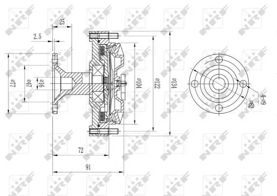 Handler.Part Clutch, radiator fan NRF 49613 5