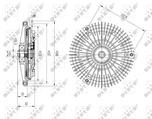 Handler.Part Clutch, radiator fan NRF 49617 5