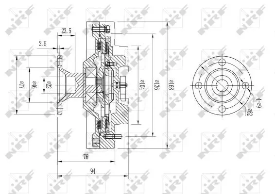 Handler.Part Clutch, radiator fan NRF 49626 2