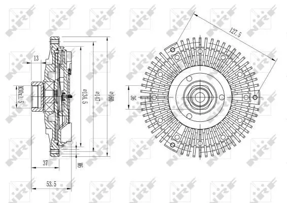 Handler.Part Clutch, radiator fan NRF 49647 5