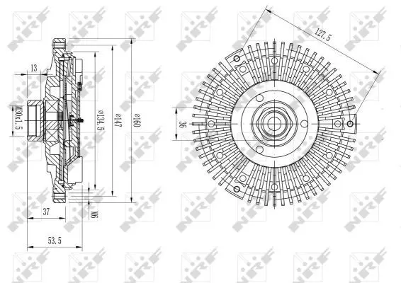 Handler.Part Clutch, radiator fan NRF 49673 5