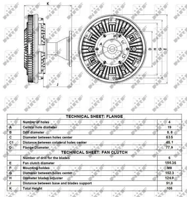 Handler.Part Clutch, radiator fan NRF 49094 4