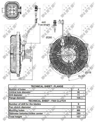 Handler.Part Clutch, radiator fan NRF 49132 5