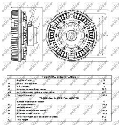 Handler.Part Clutch, radiator fan NRF 49160 5