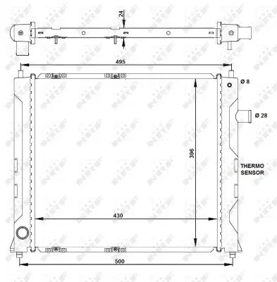 Handler.Part Radiator, engine cooling NRF 50128 5