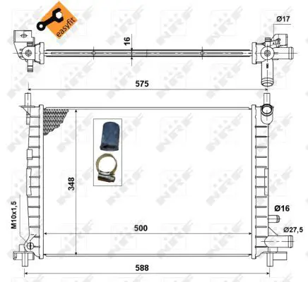 Handler.Part Radiator, engine cooling NRF 50130 5