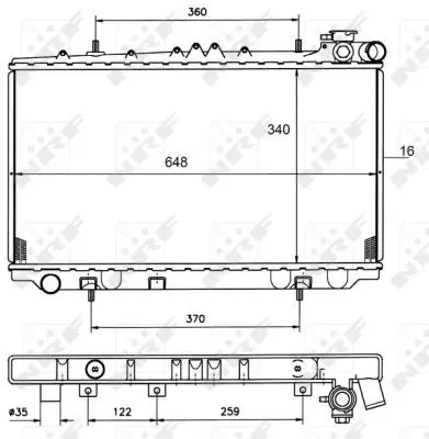 Handler.Part Radiator, engine cooling NRF 50134 5