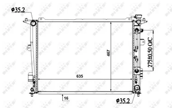 Handler.Part Radiator, engine cooling NRF 50135 5