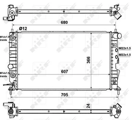 Handler.Part Radiator, engine cooling NRF 50219 5