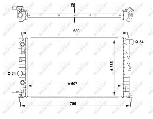 Handler.Part Radiator, engine cooling NRF 50219A 1