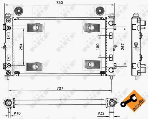 Handler.Part Radiator, engine cooling NRF 50232 5