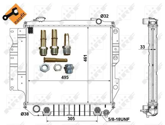 Handler.Part Radiator, engine cooling NRF 50315 5