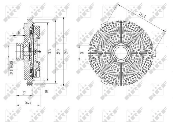 Handler.Part Clutch, radiator fan NRF 49622 5