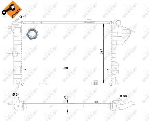 Handler.Part Radiator, engine cooling NRF 503508 5