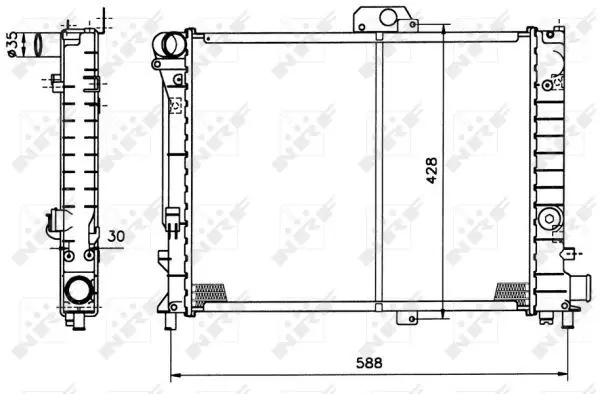 Handler.Part Radiator, engine cooling NRF 504140 1