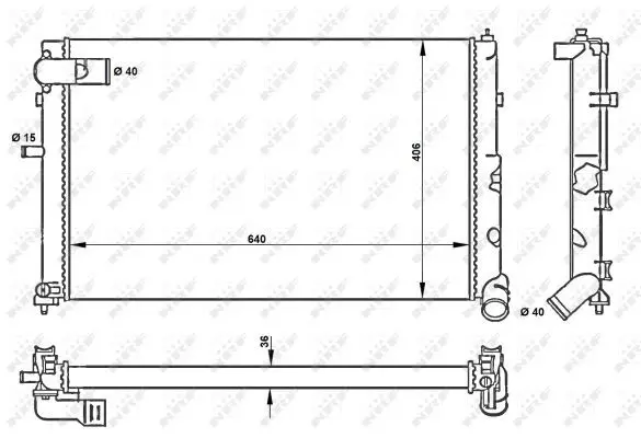 Handler.Part Radiator, engine cooling NRF 50418 5