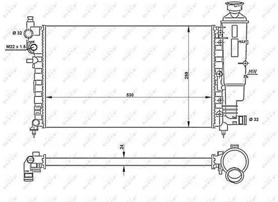 Handler.Part Radiator, engine cooling NRF 50428 4