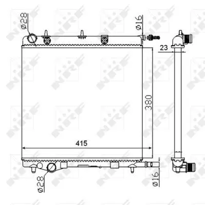 Handler.Part Radiator, engine cooling NRF 50430A 1