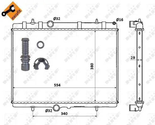 Handler.Part Radiator, engine cooling NRF 50437 4