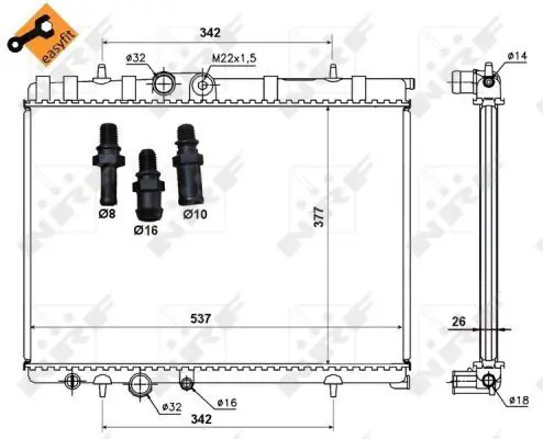 Handler.Part Radiator, engine cooling NRF 50440 4