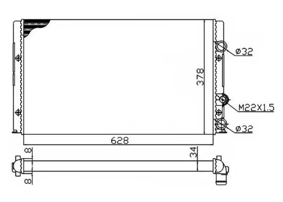 Handler.Part Radiator, engine cooling NRF 50457A 1