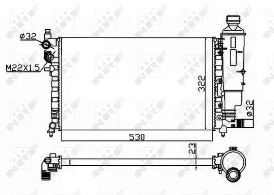 Handler.Part Radiator, engine cooling NRF 50471 4