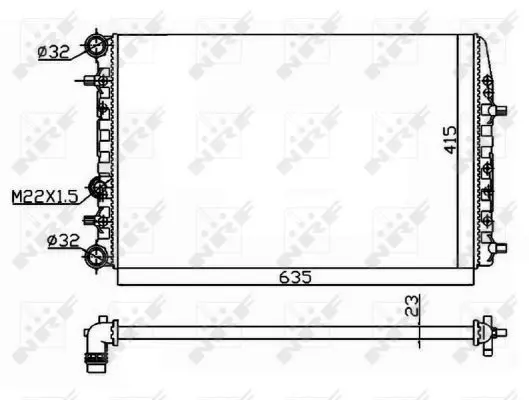 Handler.Part Radiator, engine cooling NRF 50542 5