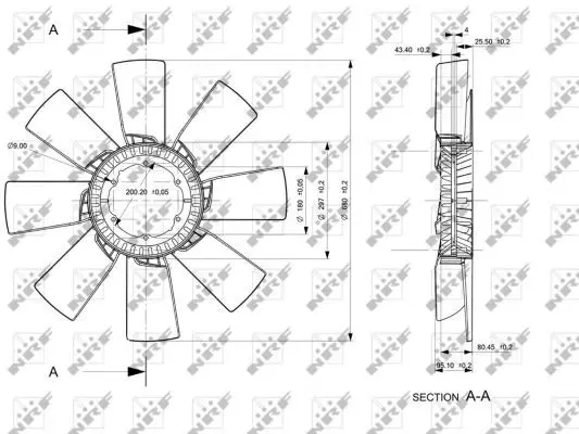 Handler.Part Fan wheel, engine cooling NRF 49835 2