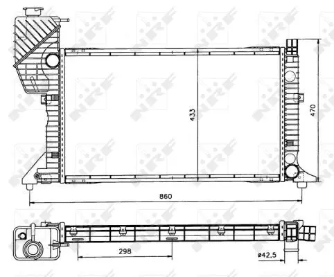 Handler.Part Radiator, engine cooling NRF 50557 5