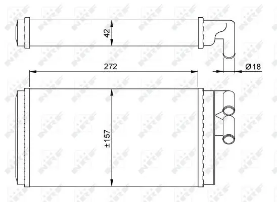 Handler.Part Heat exchanger, interior heating NRF 50602 5