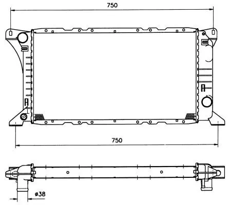 Handler.Part Radiator, engine cooling NRF 506212 1