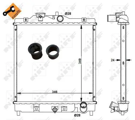 Handler.Part Radiator, engine cooling NRF 506750 5