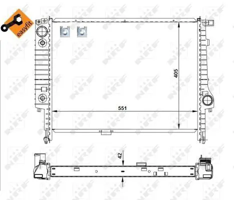 Handler.Part Radiator, engine cooling NRF 507619 4