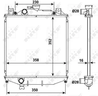 Handler.Part Radiator, engine cooling NRF 507644 1