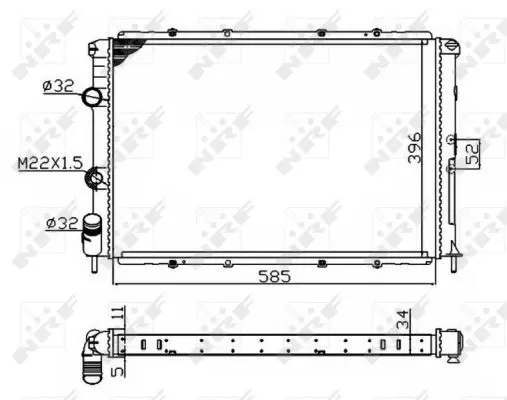 Handler.Part Radiator, engine cooling NRF 509503A 4