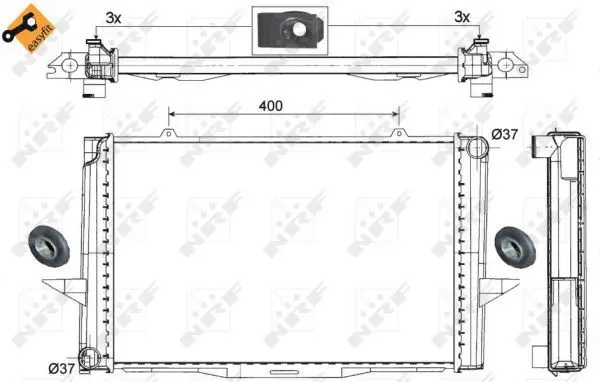 Handler.Part Radiator, engine cooling NRF 509509 5