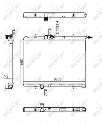 Handler.Part Radiator, engine cooling NRF 509524A 5