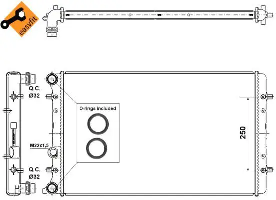 Handler.Part Radiator, engine cooling NRF 509529 5