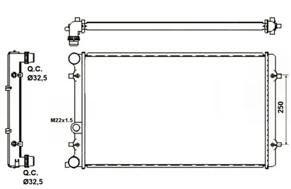 Handler.Part Radiator, engine cooling NRF 509529A 5