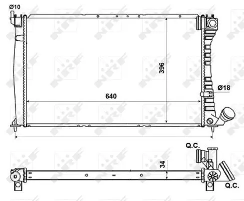 Handler.Part Radiator, engine cooling NRF 509601 4