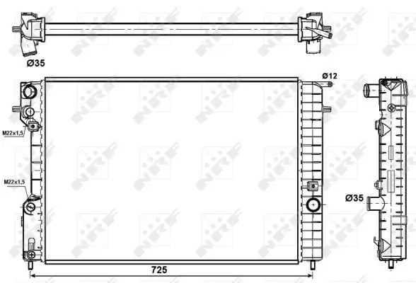 Handler.Part Radiator, engine cooling NRF 509689 1